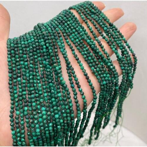 Natural Semi-precious Stones Malachite Tangent Plane Circular Spacer Beads Loose Beads for Jewelry Making DIY Accessories