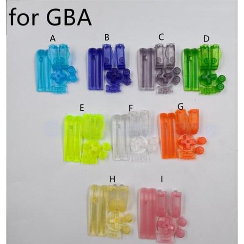 Transparent color Button For Game Boy Advance L R Button Keypads for GBA console Power ON OFF Button replacement accessories