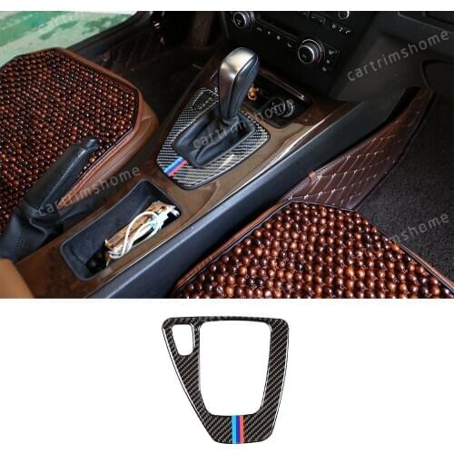 Real Carbon Fiber Gear Shift Panel Cover For BMW 3 Series E90 E92 E93 2005-2012