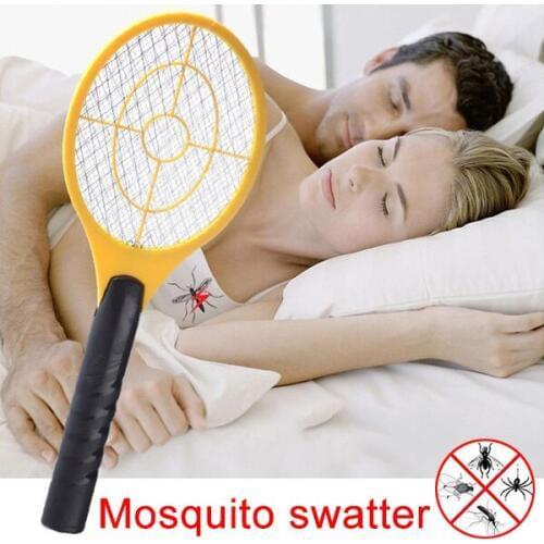 Hand Racket Electric Swatter Home Garden Insect Bug Bat Wasp Zapper Fly Mosquito Pest Control H99F