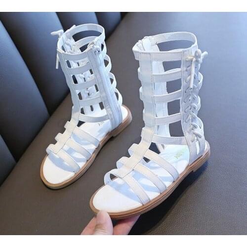 Hot sell summer fashion Roman boots High-top girls sandals kids gladiator sandals toddler child sandals girls high quality shoes