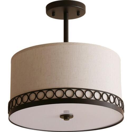 Modern Home Decoration Loft Style Iron Hanging Lamp Fabric Lampshade Ceiling Lights Restaurant Living Room Bedroom Lighting C236