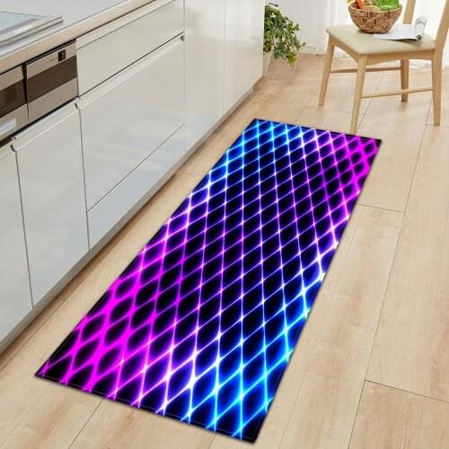 Modern Kitchen Carpet Entrance Doormat Geometry Children Bedroom Floor Decoration Rug Home Bathroom Hallway Balcony Non-Slip Mat