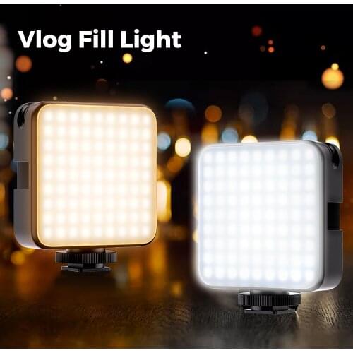 APEXEL Vlog LED Fill Video Light Video Light 2500-6500K Stepless 850LM 6W With Cold Shoe Mini Selfie Light Lamp 2000mAh Battery