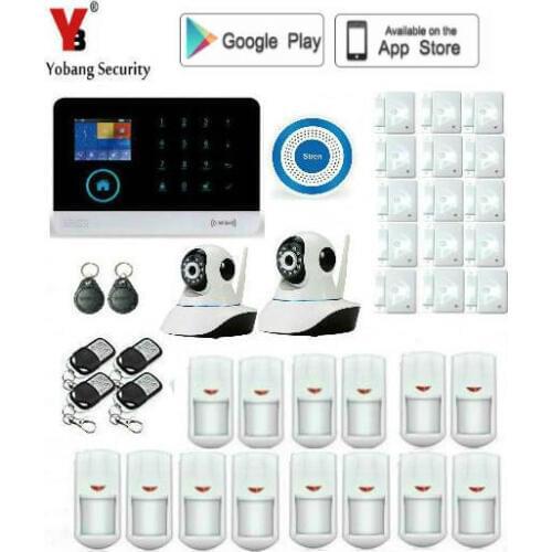 Yobang Security Wireless Home Security GSM WIFI GPRS Alarm System IOS Android APP Remote Control RFID Card PIR Sensor Door