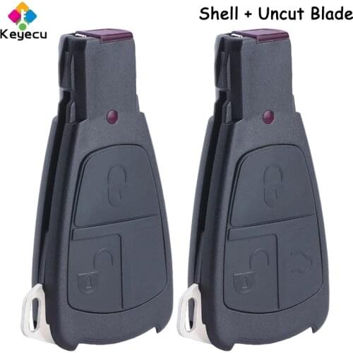 KEYECU Replacement Smart Remote Control Key Shell Case With 2/ 3 Button - FOB for Mercedes Benz C180 1998-2004 W202 C E S Class