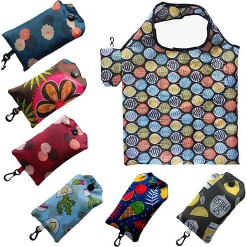 Foldable Shopping Bags Reusable Large Capacity Handbags Women Pouch Tote Bag Eco-Friendly Travel Organizer Washable Storage Item