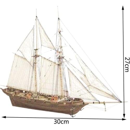 1 Set 1:100 Scale Sailboat Model DIY Boat Ship Assembly Classical Boats Handmade Toys Model Wooden Children Kits Gift Saili N3G1
