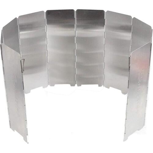 10 PCS Plates Wind Shield Screens Foldable Outdoor Camping Cooking Cooker Gas Stove Windshield Wind Screen camping accessories