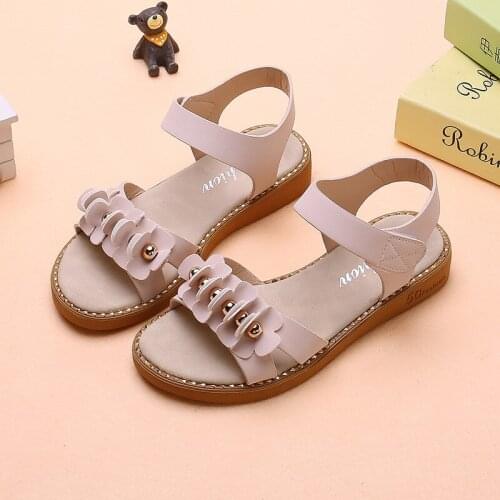 2021Summer Girls Shoes Princess Sandals Big Girl comfortable soft bottom Casual Kids Sandal For Stuendt chaussure fille 5-18T