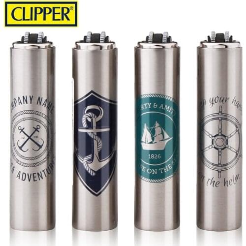 2021 Original Clipper From Spain Metal Free Fire Butane Gas Jet Torch Lighter Portable Grinding Wheel Flint Inflatable Lighter