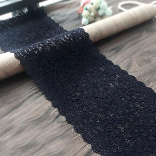 3meters/lot Black Color Elastic Lace Trim Stretch Lace Fabric For Bra Underwear Clothing Lingeire Sewing Appliques Lace 19cm