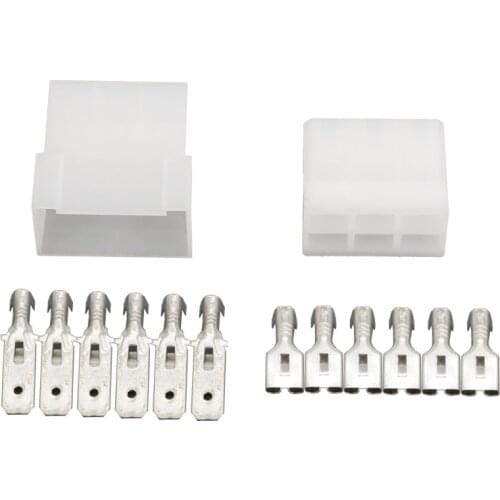 5 Sets 6 Pin plastic parts household appliances connector with terminal DJ7065-6.3-11 / 21 car connector