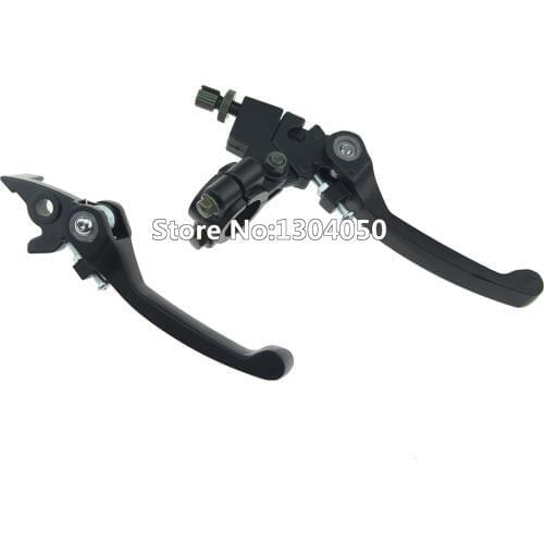 7/8" Black Bifold Foldable Clutch + Brake Lever Handle 110cc 125cc 150cc PIT PRO DIRT BIKE