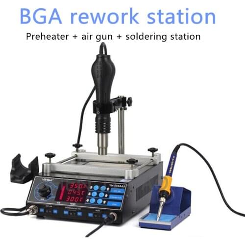 853AAA BGA Hot Air Disassembly Station BGA Rework Station Hot Air Gun Soldering Iron Three-in-one Hot Air 1270W