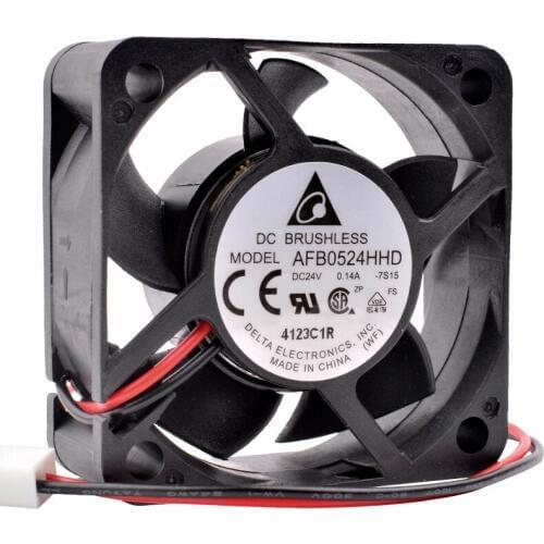 AFB0524HHD 5cm 5020 DC24V 0.14A 2 line double ball bearing large air volume inverter cooling fan