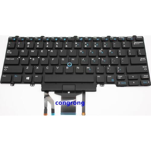 English Backlit US Keyboard for Dell Latitude 5480 5488 7480 E5480 E5488 E7480 7490 5490 E7490 E5490 black laptop keyboard