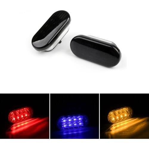 Artudatech Clear Blue LED Side Marker Turn Signal Lamp Light for Golf for Jetta for Passat 1999 2000 2001 2002 2003 Accessories