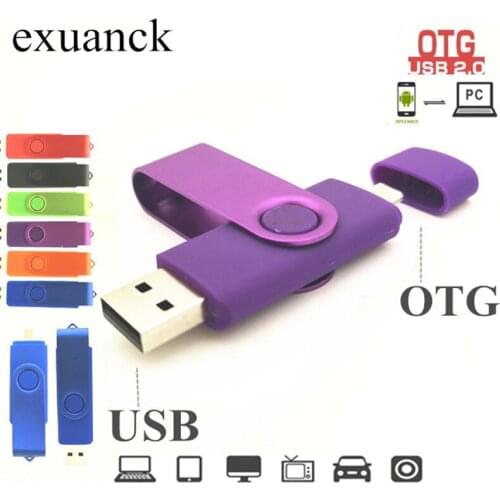 Free LOGO 128GB custom usb2.0 OTG Pen drive 64GB Metal USB Flash Drive 32GB 16GB 8GB Double Use Pendrive Flash Drive