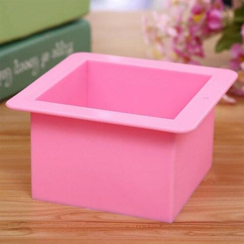 500ml Big Square Silicone Soap Mold Handmade Bread Silicone Cake Cube Decoration Tools Molds Moulds Cake Ice Pudding Soap M E2P7