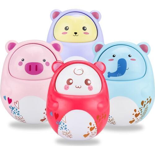 Baby Toys Rattles Nodding Tumbler Doll Cute cartoon image Sweet Bell Music Roly-poly Learning Educational Children gifts