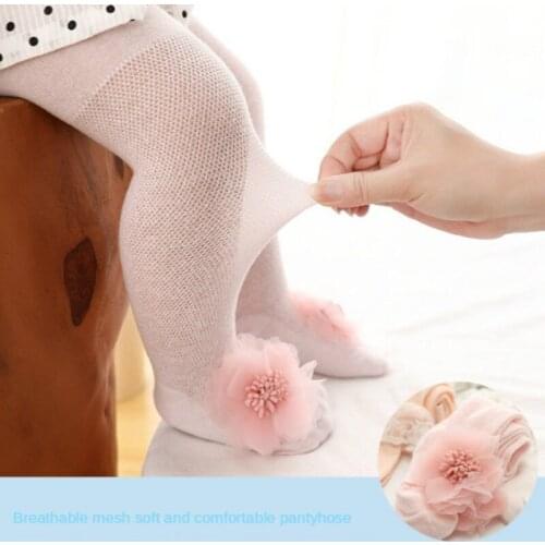 Baby Pantyhose Summer Thin Childrens Floral Lace Mesh Stockings Ballet Dance Kids Underpants Girls Tights 0-1-3 Years Old