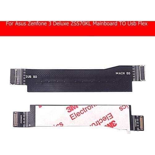 Geniune USB Charger TO Mainboard Flex Cable for Asus Zenfone 3 Deluxe ZS570KL Z016D Motherboard to USB charging Cell phone parts