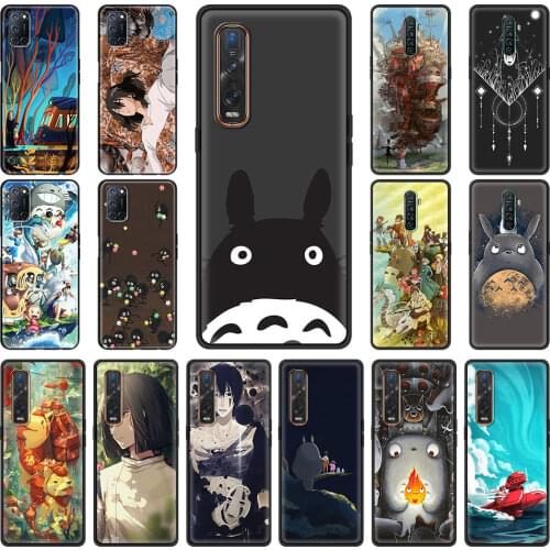 Anime Cute Totoro Spirited Away Phone Case for Oppo A9 2020 A52 A53 Find X2 X3 Lite Reno 3 F11 Ace A55 A93 A94 4 Pro 5G Cover