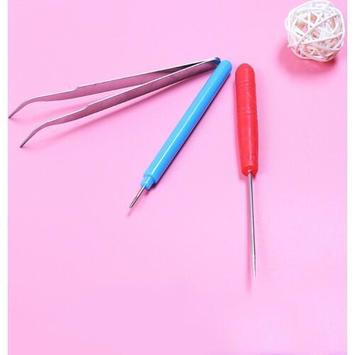 Quilling Needle Craft Paper Origami Scrapbooking Stamping Slotted Pen Tool Kit Tweezer 3 Pcs Quilling Paper DIY Set