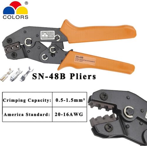 Crimping pliers SN-48B SN-48BS 8 jaw kit package for 2.8 4.8 6.3 VH2.54 3.96 2510/tube/insuated terminals electrical clamp tools