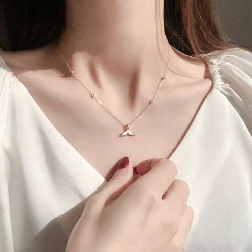 925 Sterling Silver Crystal Mermaid Charm Pendent Choker Necklaces for Women Statement Party Jewelry Accessories dz240