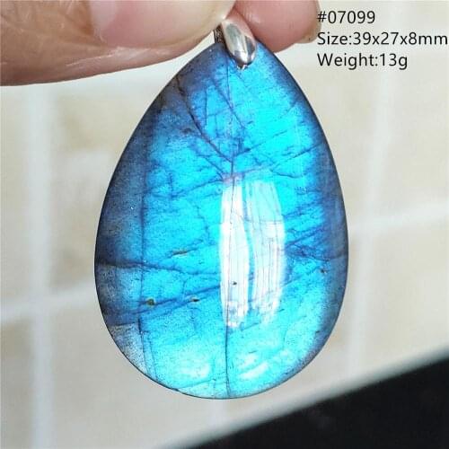 Genuine Natural Blue Light Labradorite Pendant Women Men Gemstone Heart Love Healing Stone Crystal Necklace Jewelry AAAAA