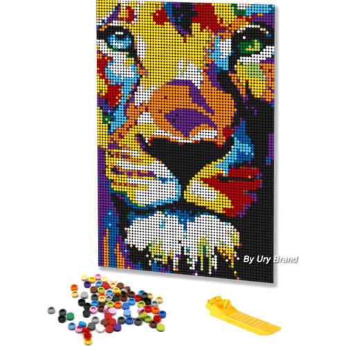 Pop Pixel Art Mona Lisa Smile Mosaic Home Famous Decorative DIY Painting By Numbers Building Blocks MOC Set Creative Gift 64x96
