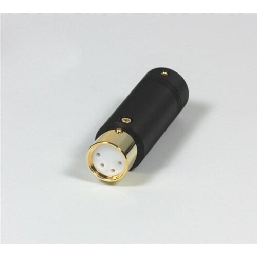 Gold-plated HIFI audio plug Four-core Cannon XLR plug 10mm