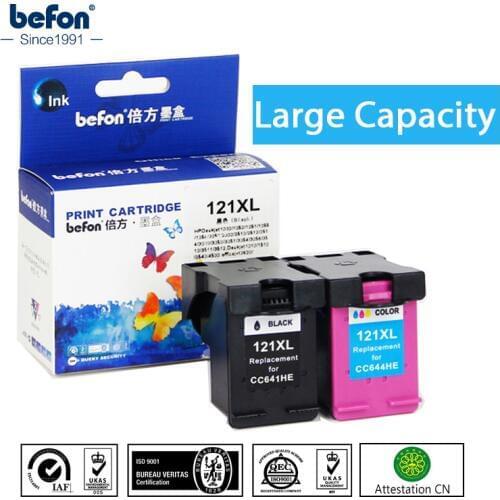 Befon Re-Manufactured 121XL Cartridge Replacement for HP121 HP 121 XL Ink Cartridge for Deskjet D2563 F4283 F2423 F2483 F2493