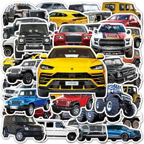 50Pcs Trendy Modified Racing Car Series Graffiti Stickers Classic Toy Luggage Laptop Refrigerator Decals Waterproof PVC Stickers