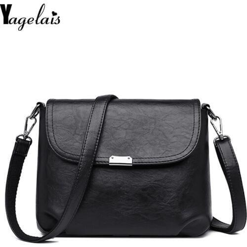 2019 Shoulder Flap Bags Hot Handbag Lady Temperament Small Square Bag Leather Messenger Fashion High Quality Simple Designer