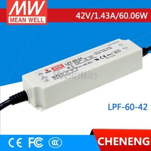MEAN WELL original LPF-60-42 42V 1.43A meanwell LPF-60 42V 60.06W Single Output LED Switching Power Supply