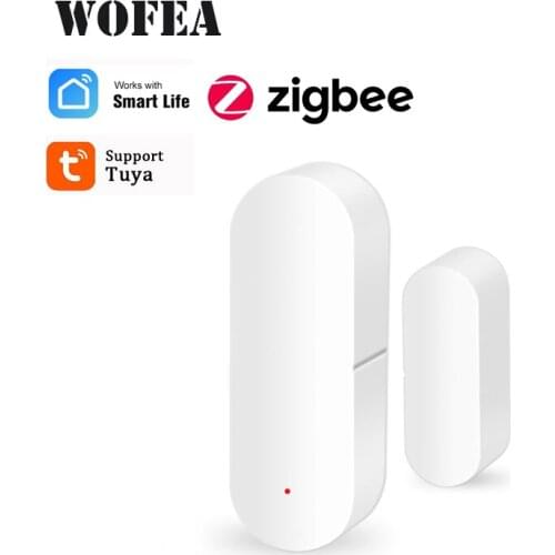 Wofea Door Window Sensor Zigbee Wireless Connection Smart Mini door sensor Work With APP Tuyamsart & Smartlife Smart Home