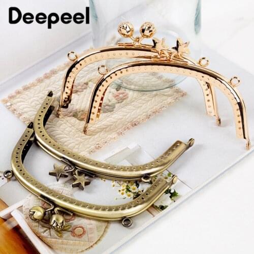 2/5pcs Deepeel 12.5cm Star Flower Head Alloy Kiss Clasp Bags Purse Frame Diy Handmade Handle Sewing Wallet Hardware Accessories