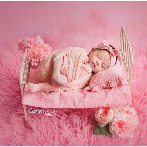 Newborn Baby Photography Iron Bed Pillow Props Baby Boy Girl Photo Shoot Studio Tea Table Props Infant fotografia Accessories