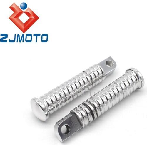 ZJMOTO Silver CNC Footrest FootPeg For Harley Davidson 883R 883L 48 Sportster Foot Pegs Custom New