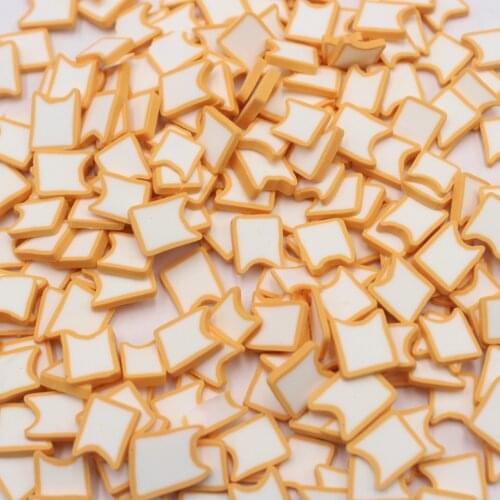 100g/Lot Cartoon Bread Slices Polymer Soft Clay Cheese Food Sprinkles for DIY Crafts Filling Decoration Accessories