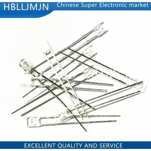 100pcs 2X3X4 Square LED Transparent Blue light-emitting diode 2*3*4mm LED Diode Water Clear Blue