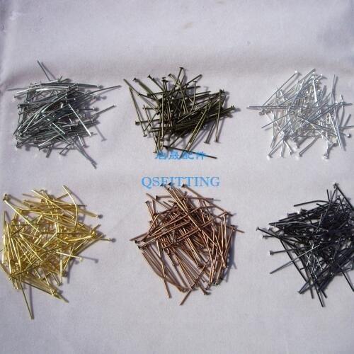 100pcs/lot DIY accessories for jewelry Handcraft Alloy Pins 6 color plated 30MM Metal Needles Earring Making Department
