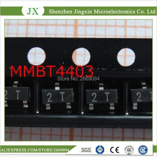 500PCS New MMBT4403LT1G MMBT4403 2N4403 0.6A 40V Marking code 2T PNP transistor SOT23