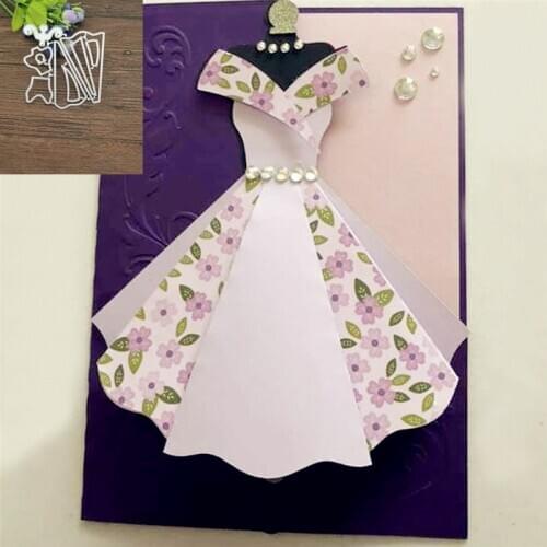 9PcsSet Woman Dress Wedding Metal Cutting Dies Stencils For DIY Scrapbooking Decorative Embossing Handcraft Die Cutting Template