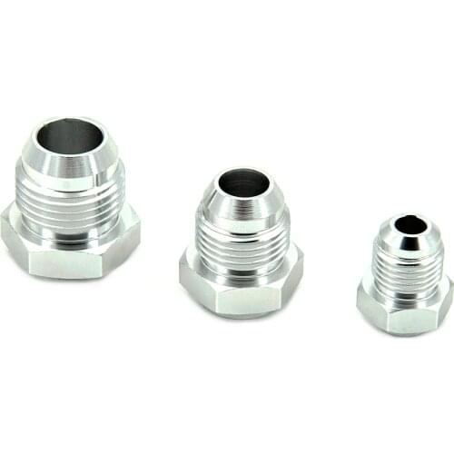 An4 an6 an8 an10 an12 Aluminum AN Fittings Weld On Bung Male AN Flare Hose End Pipe Nipple Weldable