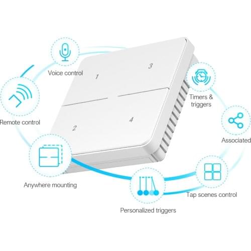 Broadlink SR3 4-Key Smart Button Switch Wireless Works With Alexa, Google Home, IFTTT Need S3 Hub