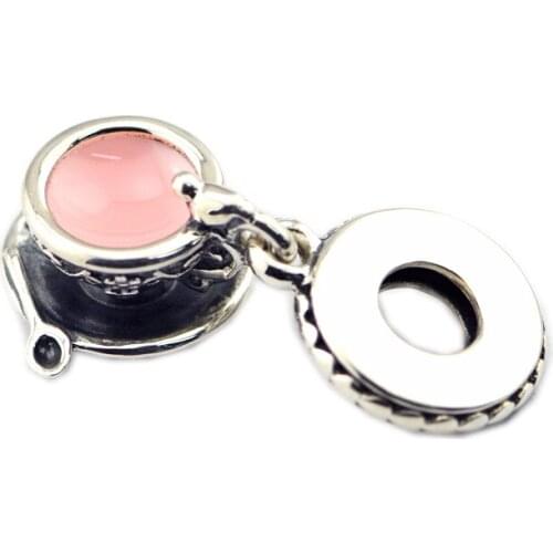 Beads FOR Jewelry Making DIY Sterling-Silver-Jewelry Enchanted Tea Cup Dangle Charm 925 Berloque Perles Charm
